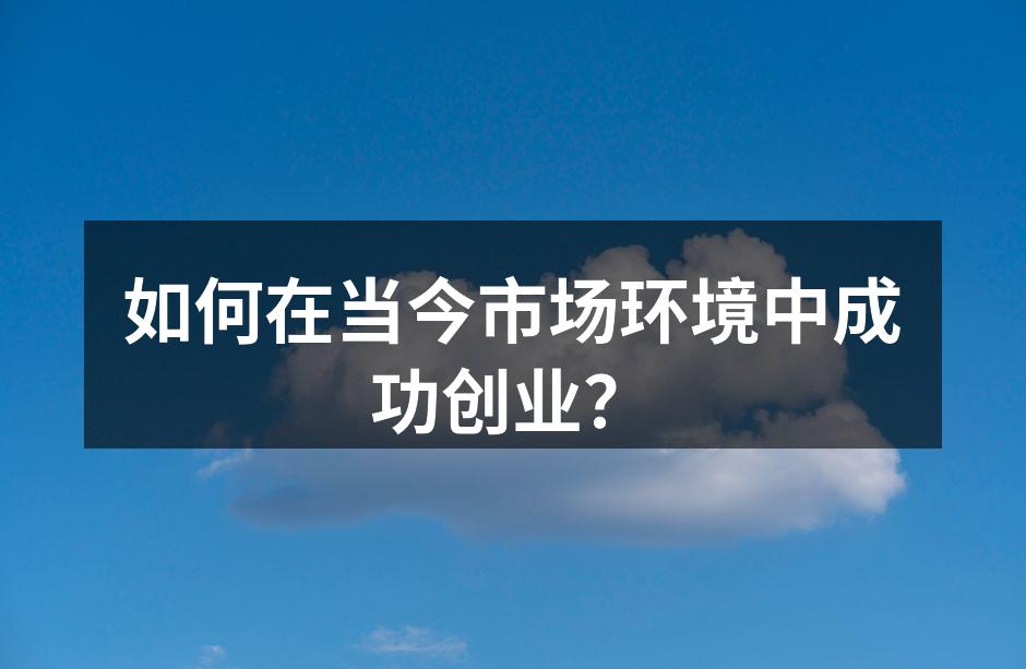 创业者在市场调研中